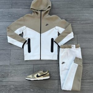 CONJUNTO -  NK Tech Fleece - BEGE/BRANCO